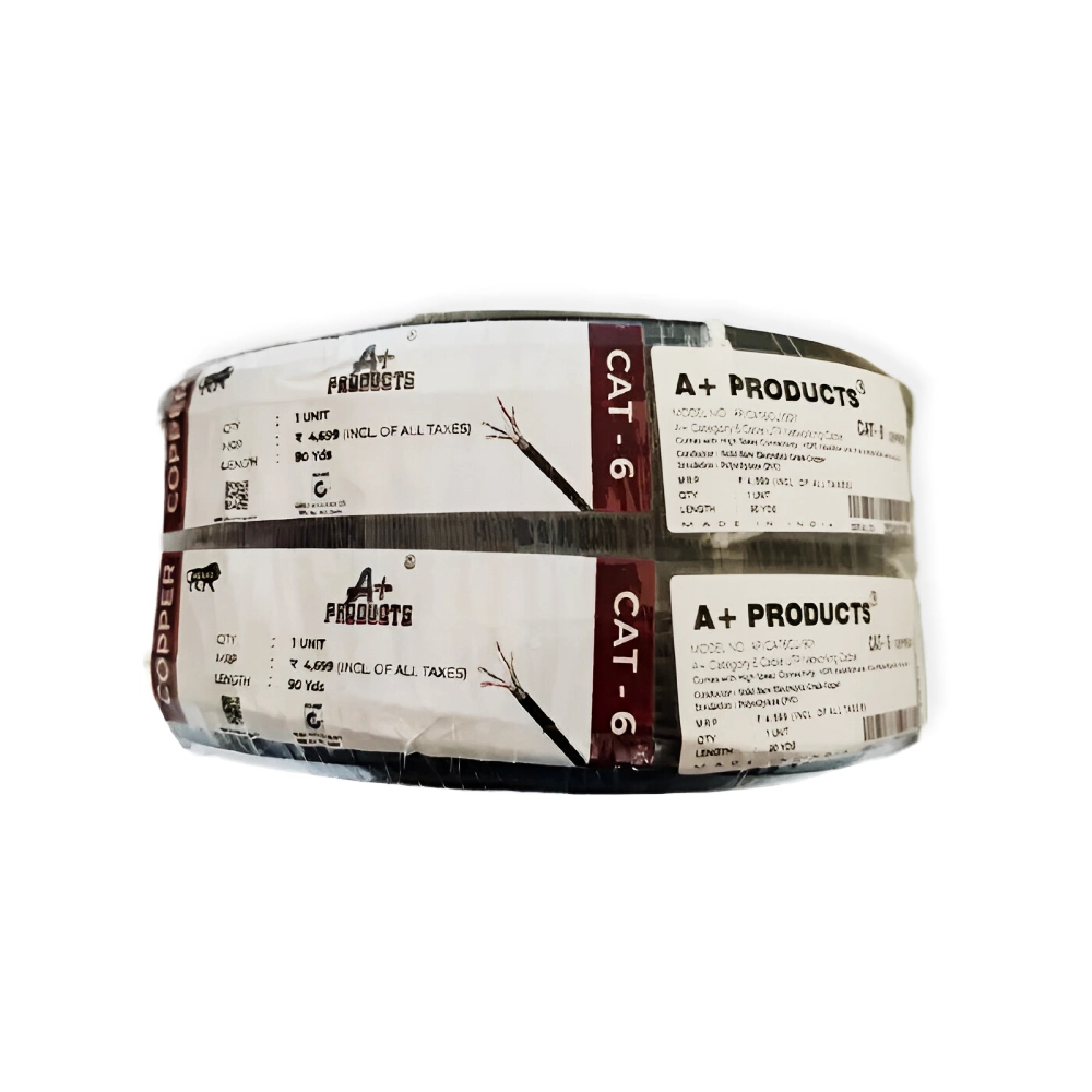 A+ Products CAT6 Lan Cable Copper Outdoor 90y LD Black (0.45mm)